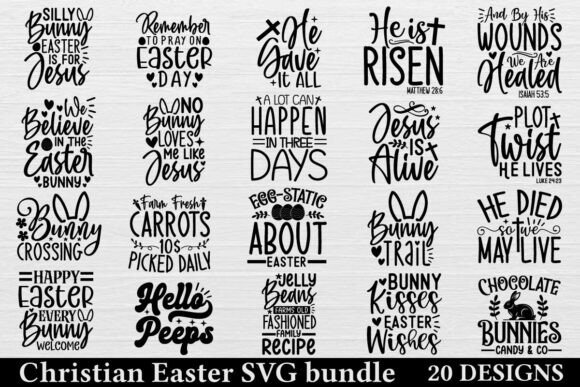 Christian Easter SVG Bundle for Real Embroidery Projects