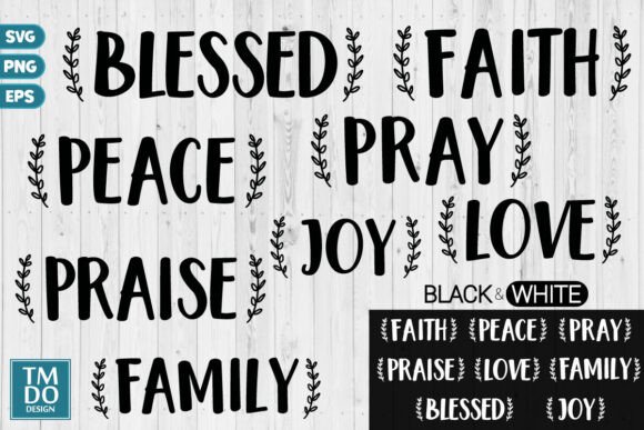 Christian Words SVG Faith Hope Love for Real Embroidery Projects