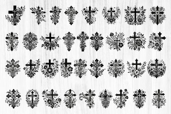 Floral Faith Cross SVG Bundle Cut File Review
