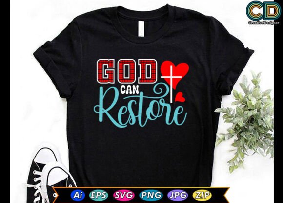 God Can Restore Christian T-Shirt Design Review