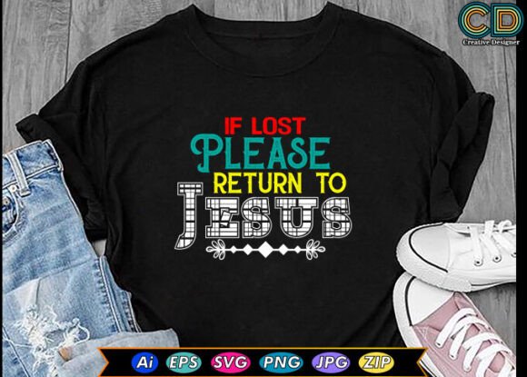 If LOST PLEASE RETURN to JESUS Embroidery Design Review