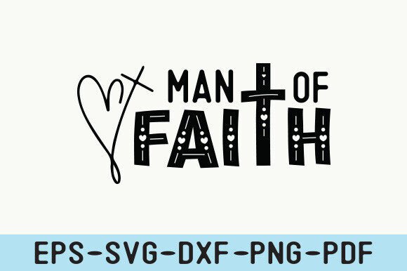 MAN of FAITH, Jesus SVG PNG Review for Real Embroidery Projects