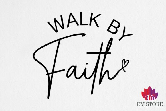 Walk Faith - Christian SVG for Real Embroidery Projects